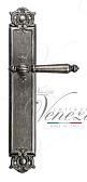 Дверная ручка Venezia на планке PL97 мод. Pellestrina (ант. серебро) проходная