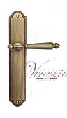 Дверная ручка Venezia на планке PL98 мод. Pellestrina (мат. бронза) проходная
